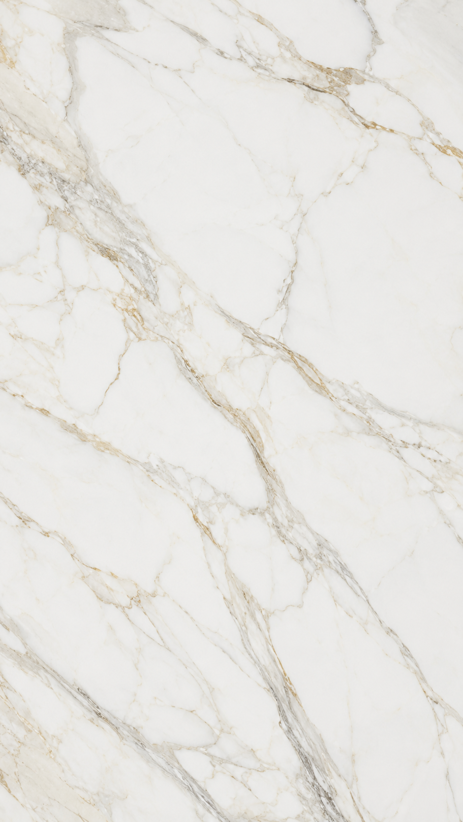 White marble with gold and grey veining sample